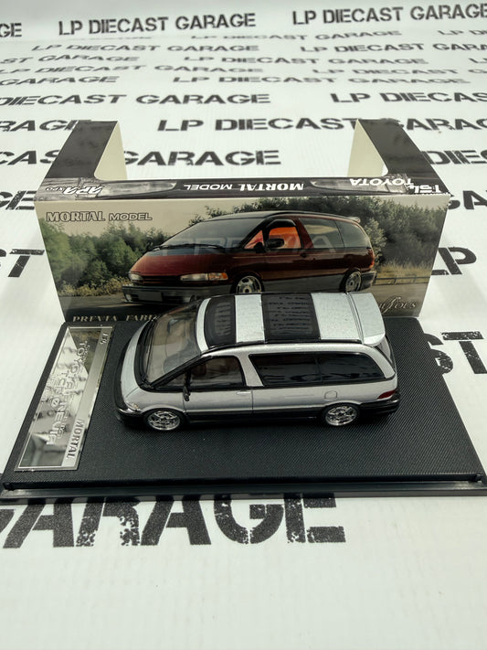 MORTAL MODEL 1997 Toyota Previa Silver Black Van TCR10 1:64 Diecast APAxpo