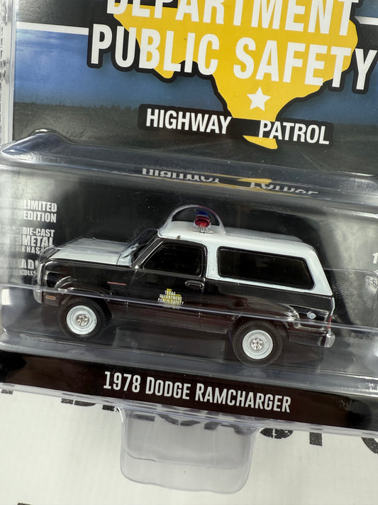 CHROME CHASE GREENLIGHT 1978 Dodge Ramcharger Texas Dept. Public Safety 1:64 Diecast