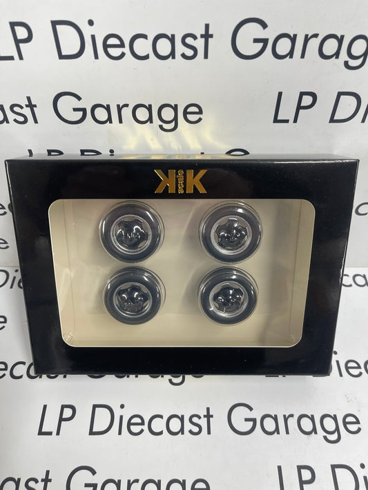 KK Scale Porsche Black Wheel Set (4) for 1:18 Diecast