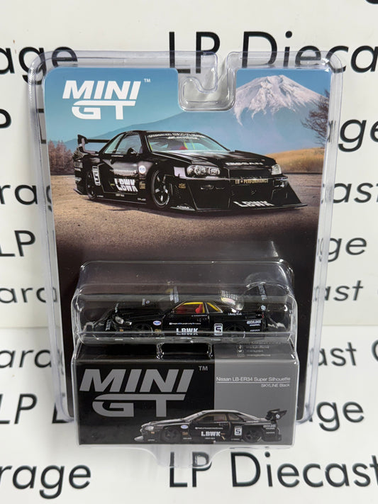 MINI GT Nissan Skyline LB-ER34 Super Silhouette Black LBWK 1:64 Diecast