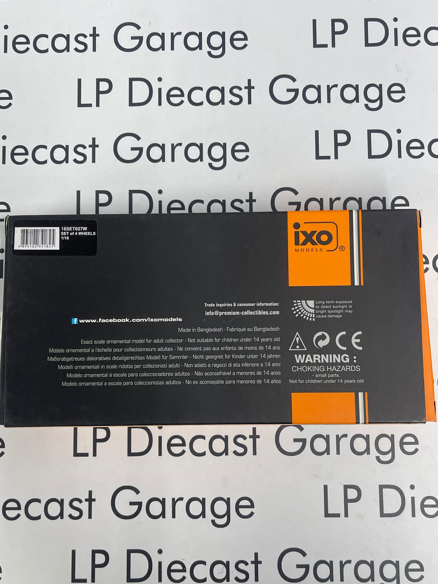 IXO Models Gold w/Chrome Lip BBS Alloy Wheel Set (4) for 1:18 Diecast