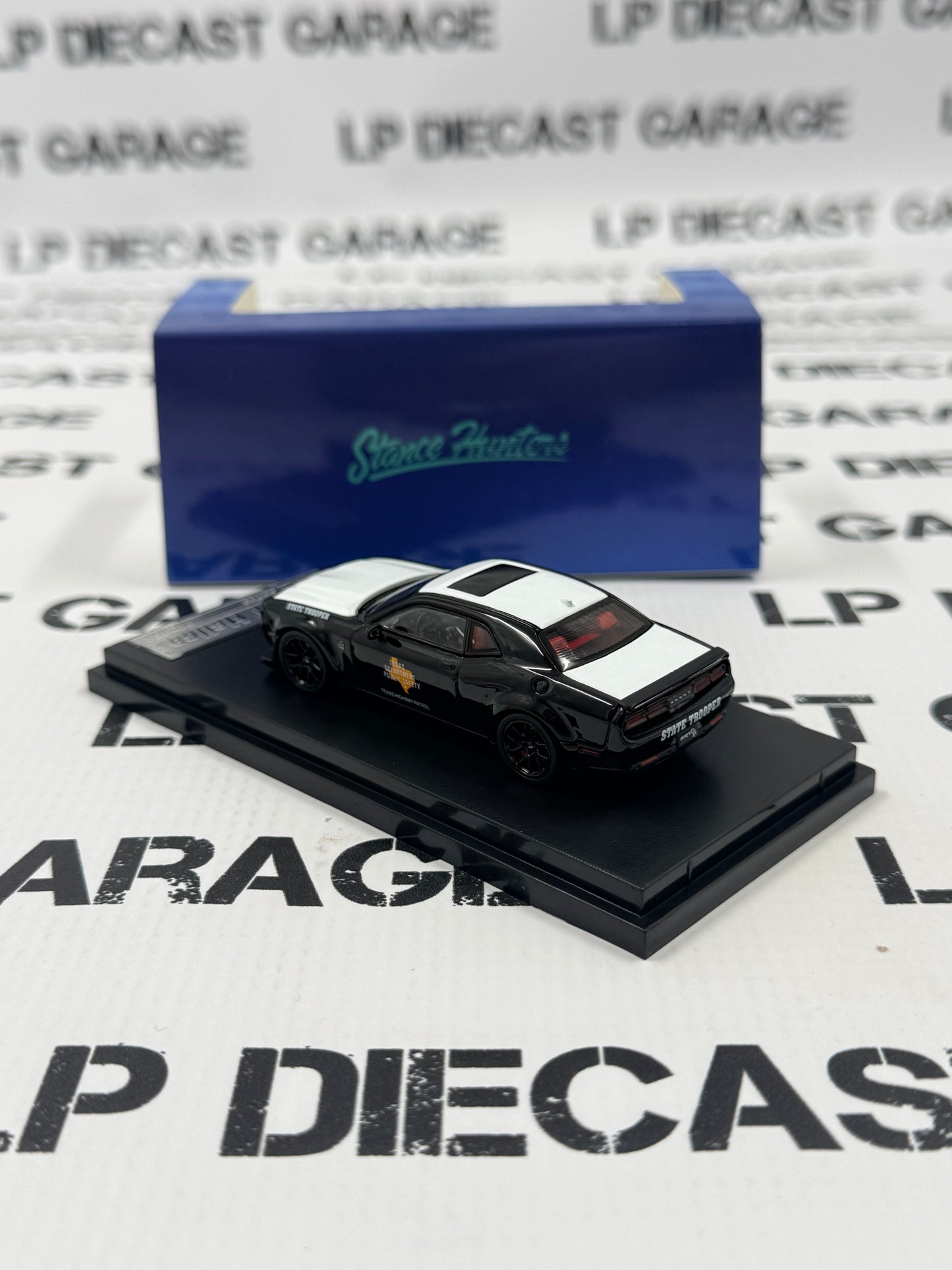 STANCE HUNTERS 2023 Dodge Challenger SRT Hellcat Texas State Trooper 1:64 Diecast