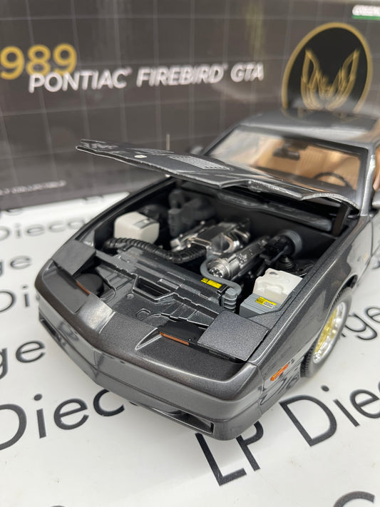 GREENLIGHT 1989 Pontiac Firebird GTA Grey w/ Tan Interior 1:18 Diecast