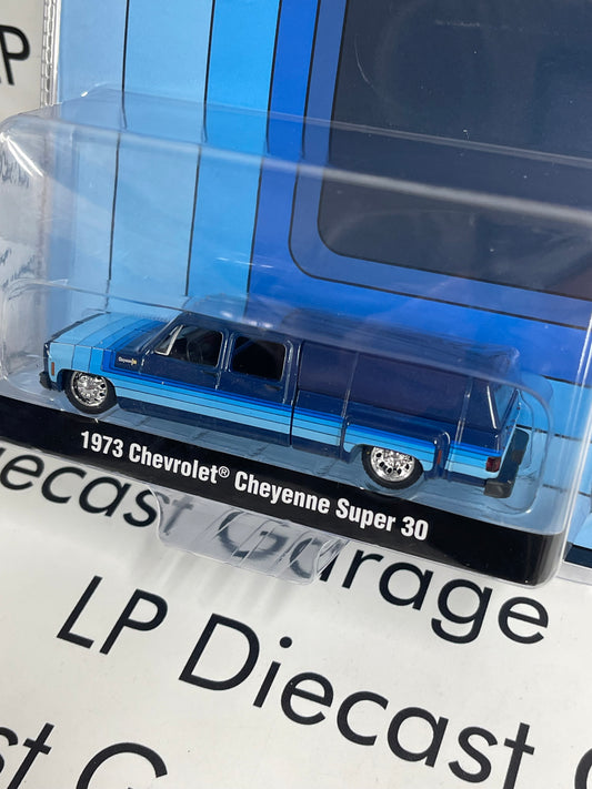 M2 1973 Chevrolet Cheyenne Super 30 Blue 1:64 Diecast Mijo