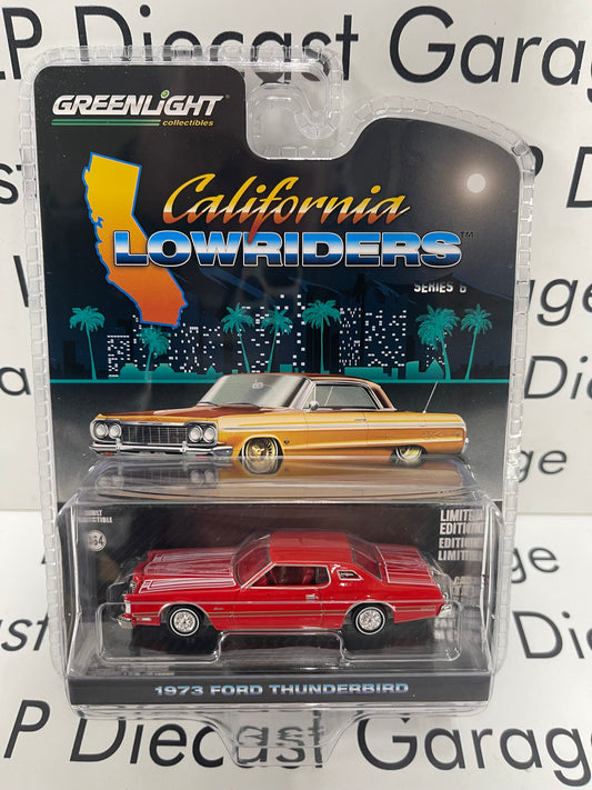 GREENLIGHT 1973 Ford Thunderbird Red 1:64 Diecast California Lowriders