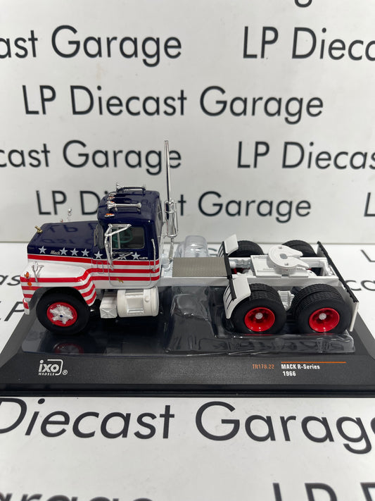 IXO Models 1966 Mack R Series USA Flag Semi Truck 1:43 Scale Diecast