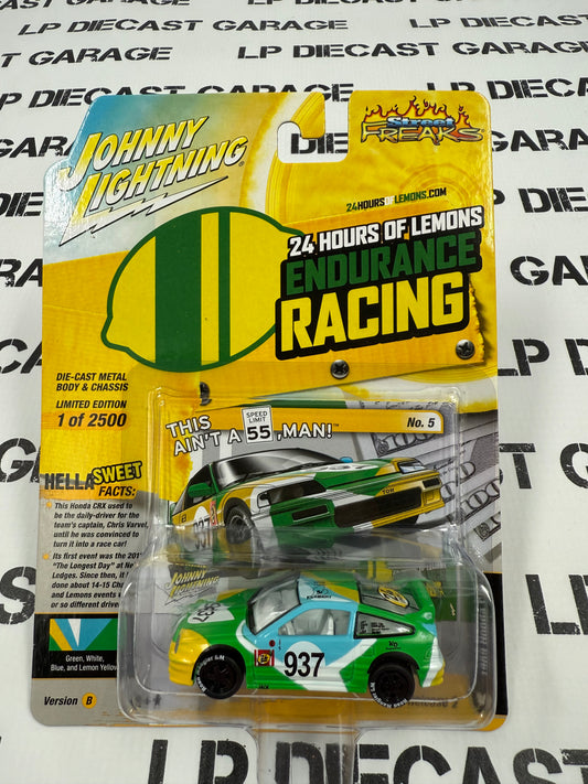 JOHNNY LIGHTNING 1989 Honda CRX Green Racing 1:64 Diecast Street Freaks