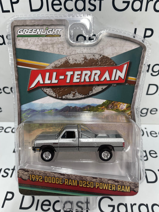 GREENLIGHT 1992 Dodge Ram D250 Power Ram Silver 1:64 Diecast All Terrain