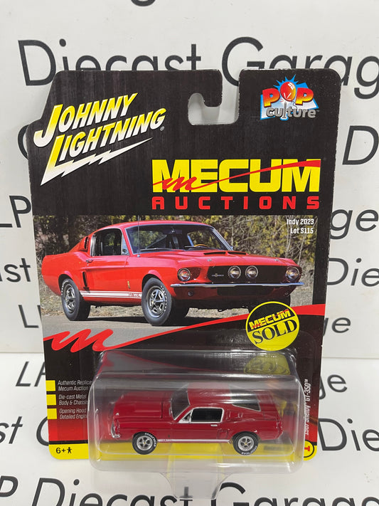 JOHNNY LIGHTNING 1967 Ford Mustang Shelby GT350 Red Mecum 1:64 Diecast Pop Culture