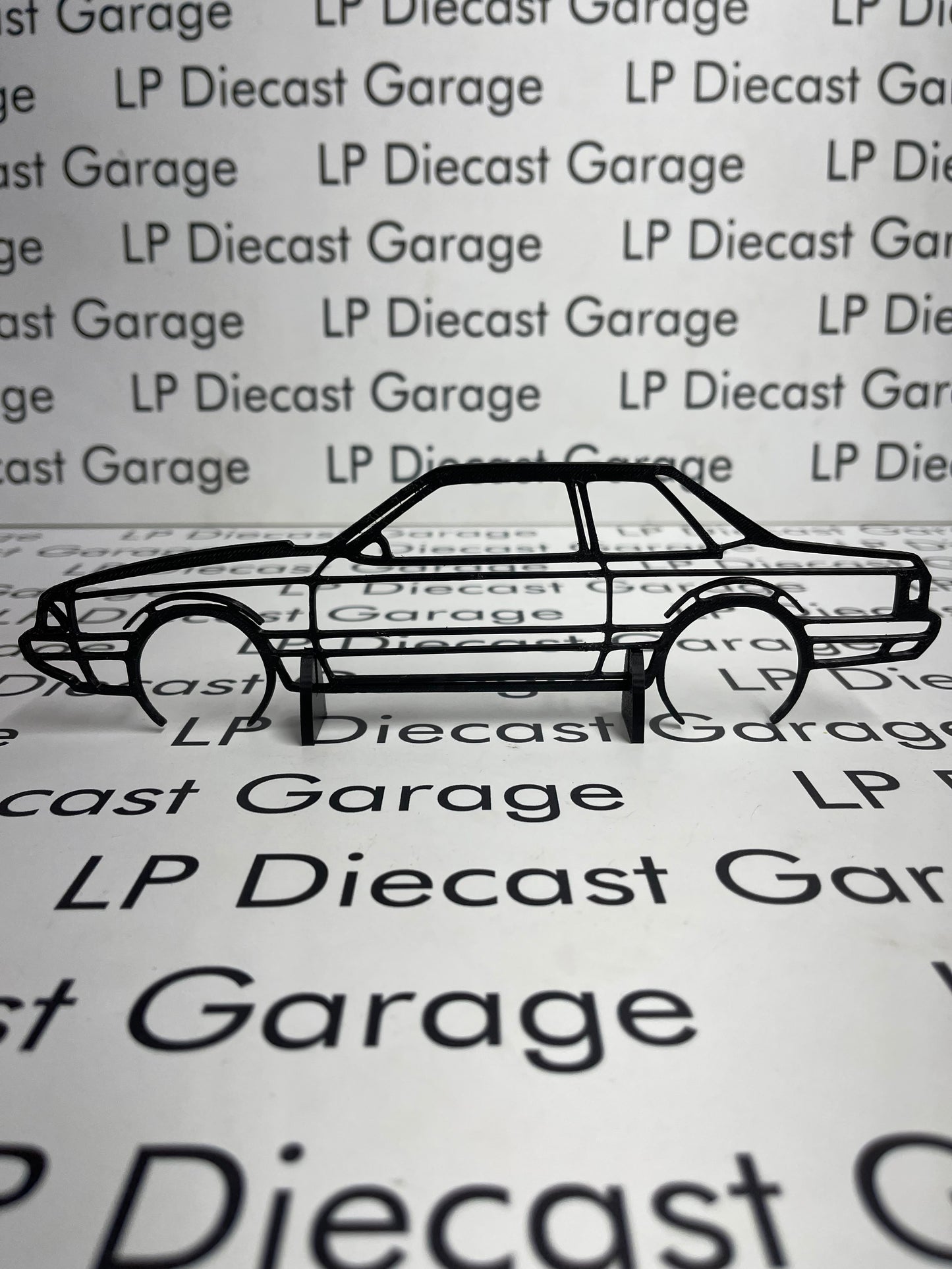 3D Printed Customs 87-93 Ford Mustang LX Coupe Silhouette Black 9" Not Diecast