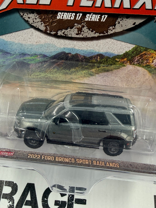 RAW CHASE GREENLIGHT 2022 Ford Bronco Sport Badlands Black 1:64 Diecast All Terrain