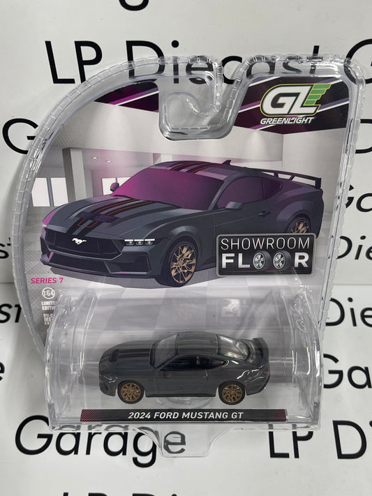 GREENLIGHT 2024 Ford Mustang GT Dark Matter Grey Showroom 1:64 Diecast