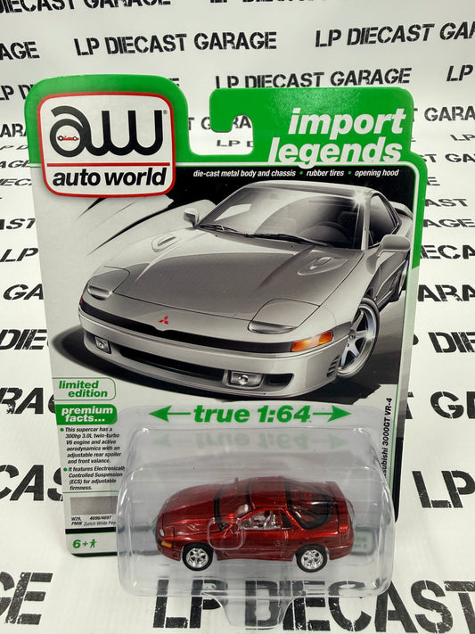 ULTRA RED CHASE AUTO WORLD 1993 Mitsubishi 3000GT VR-4 White Pearl Silver 1:64 Diecast Import Legends