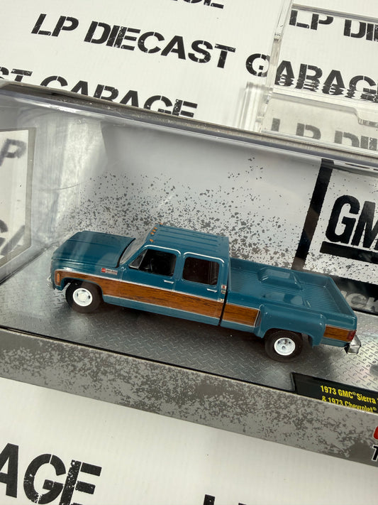 M2 1973 GMC Sierra 3500 & 1973 Chevrolet Cheyenne Super 10 1:64 Diecast Haulers