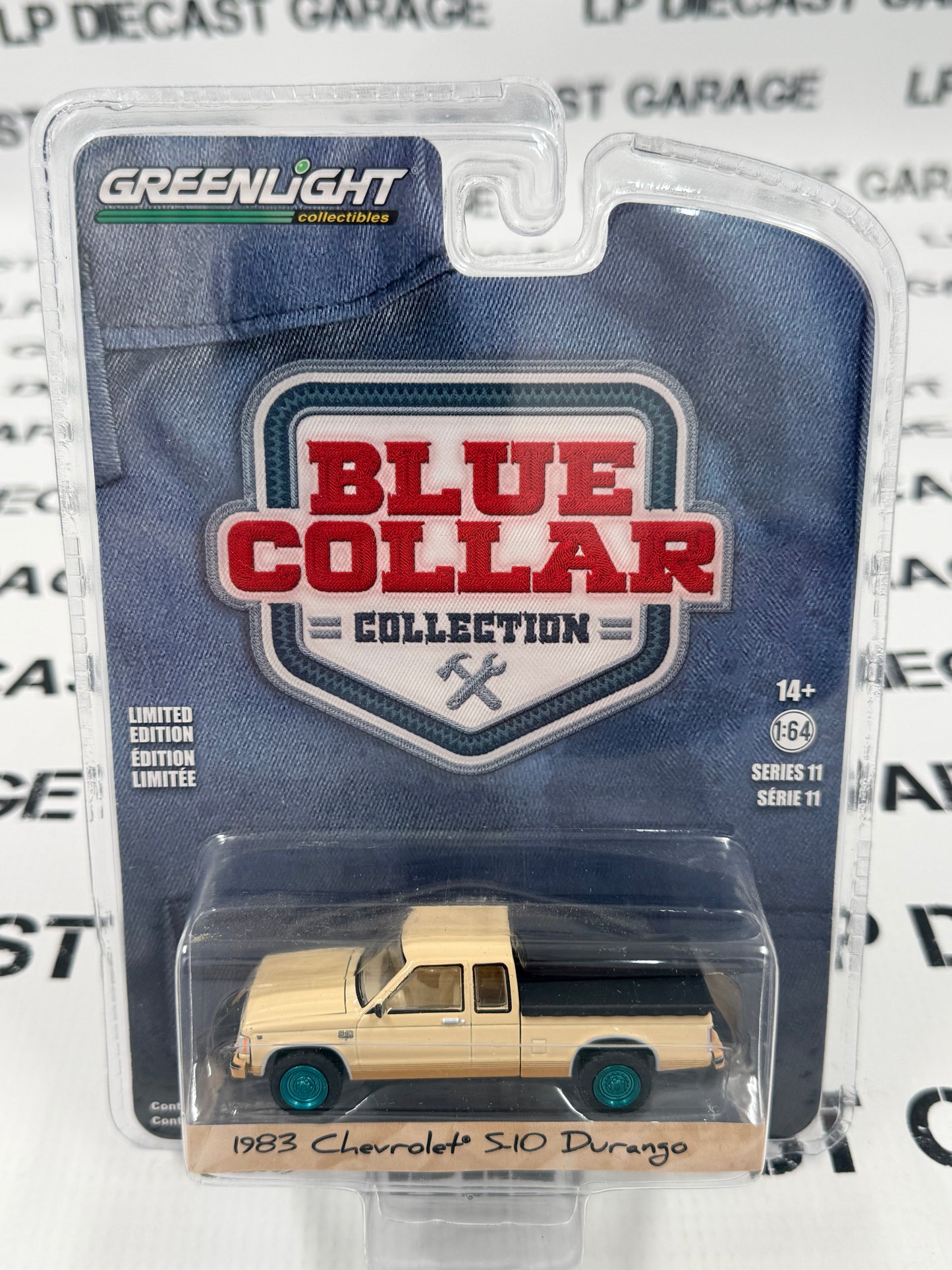 CHASE GREENLIGHT 1983 Chevrolet S-10 Durango Tan 1:64 Diecast Blue Collar