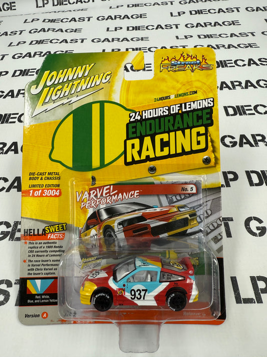 JOHNNY LIGHTNING 1989 Honda CRX Red Racing 1:64 Diecast Street Freaks