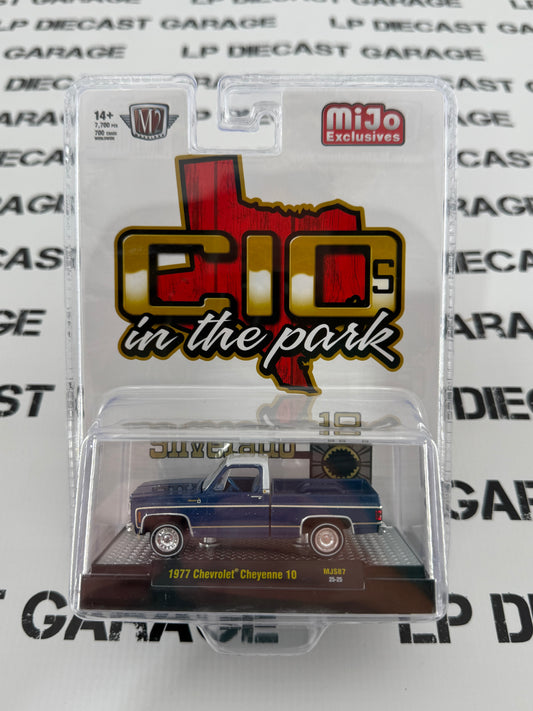 M2 1977 Chevrolet Cheyenne 10 Blue 1:64 Diecast C10s in the Park