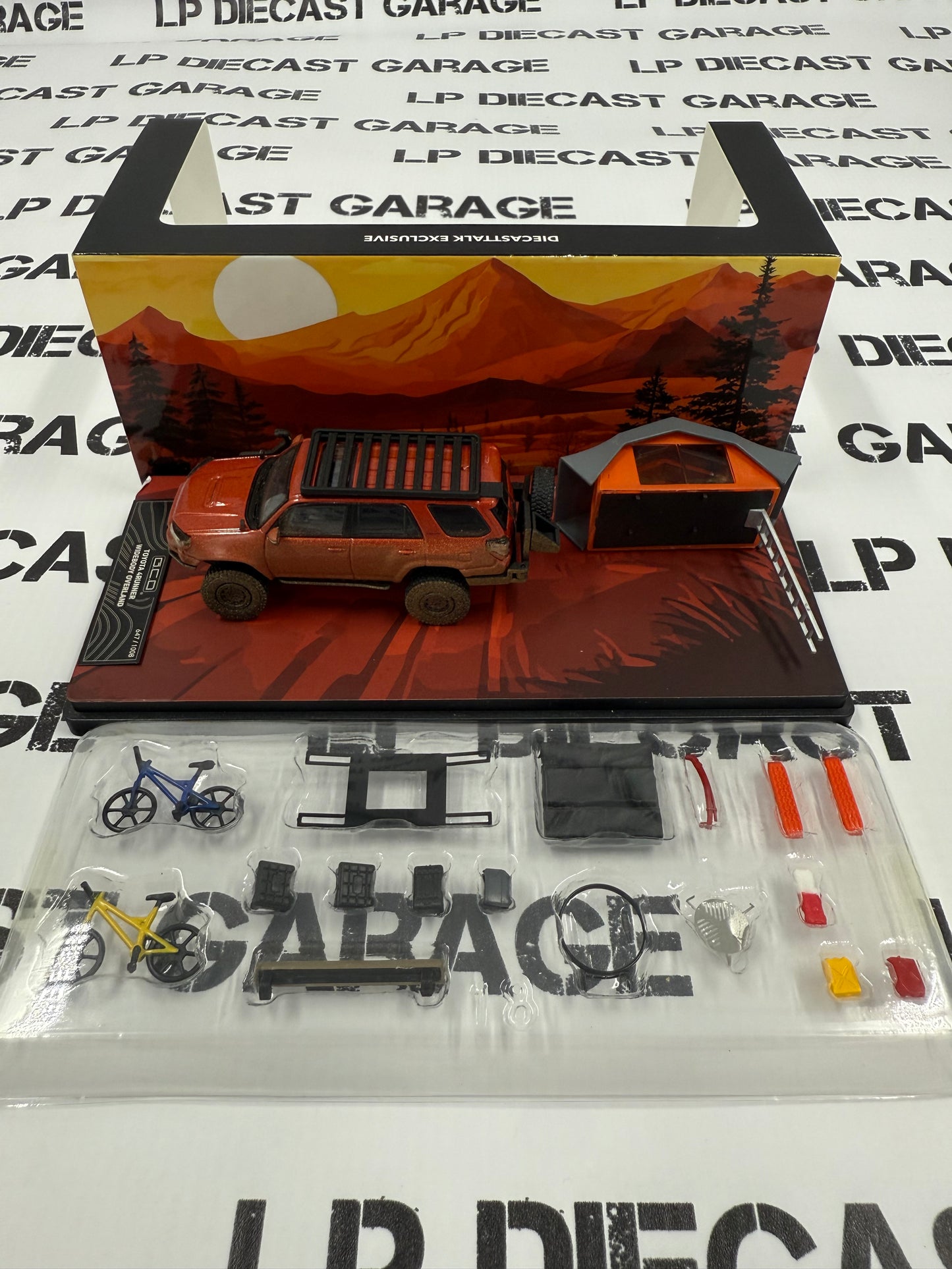 GCD Toyota 4Runner Inferno Orange Dirty Version 1:64 Diecast DiecastTalk Exclusive