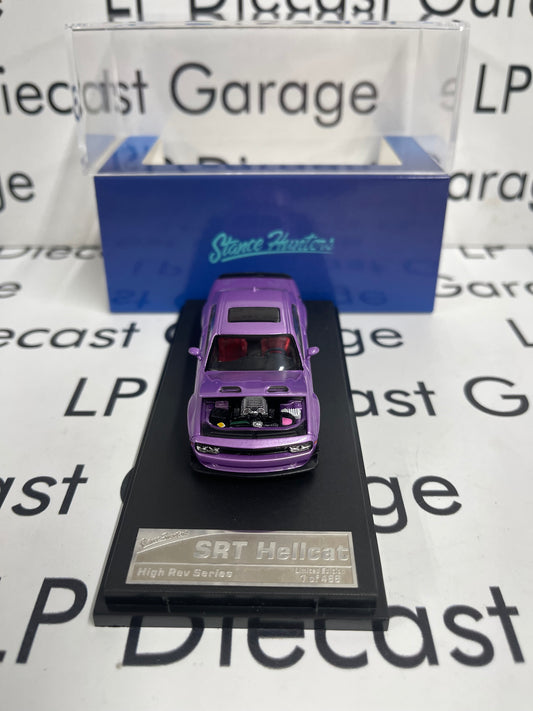 STANCE HUNTERS 2023 Dodge Challenger SRT Hellcat Purple 1:64 Diecast