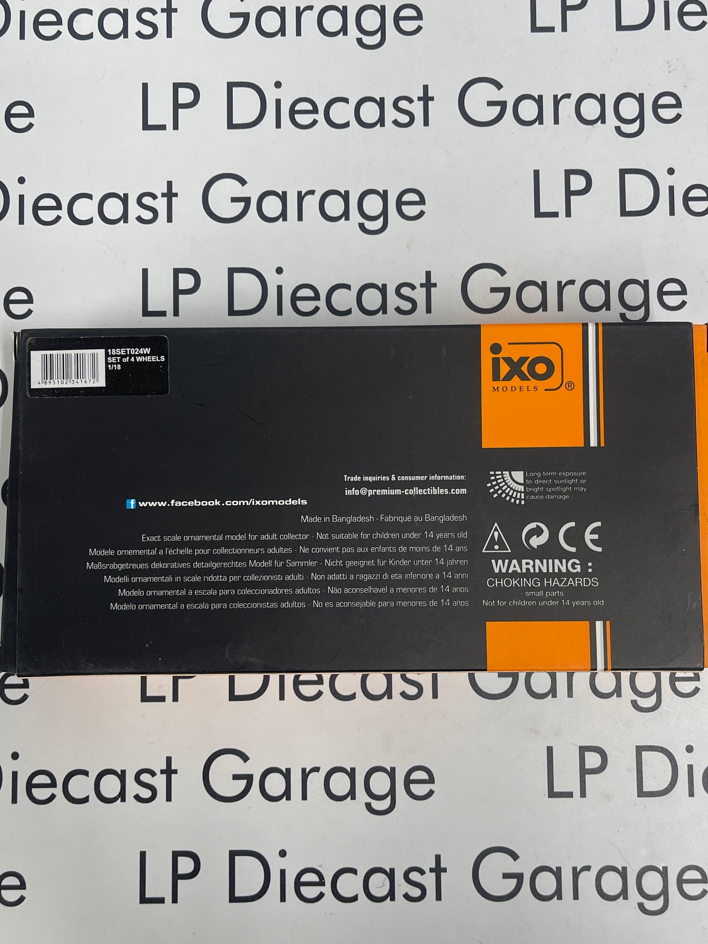 IXO Models Gold w/Chrome Lip Lada VFTS Wheel Set (4) for 1:18 Diecast