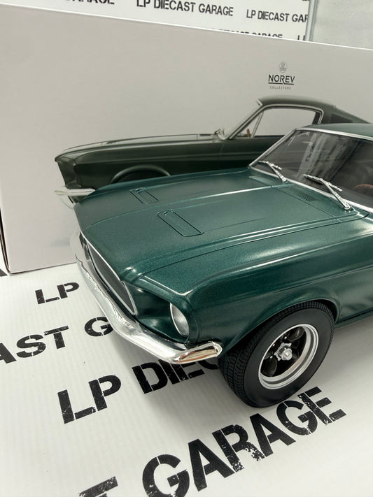 NOREV 1968 Ford Mustang Fastback Bullitt Green Model 1:12 Scale Diecast