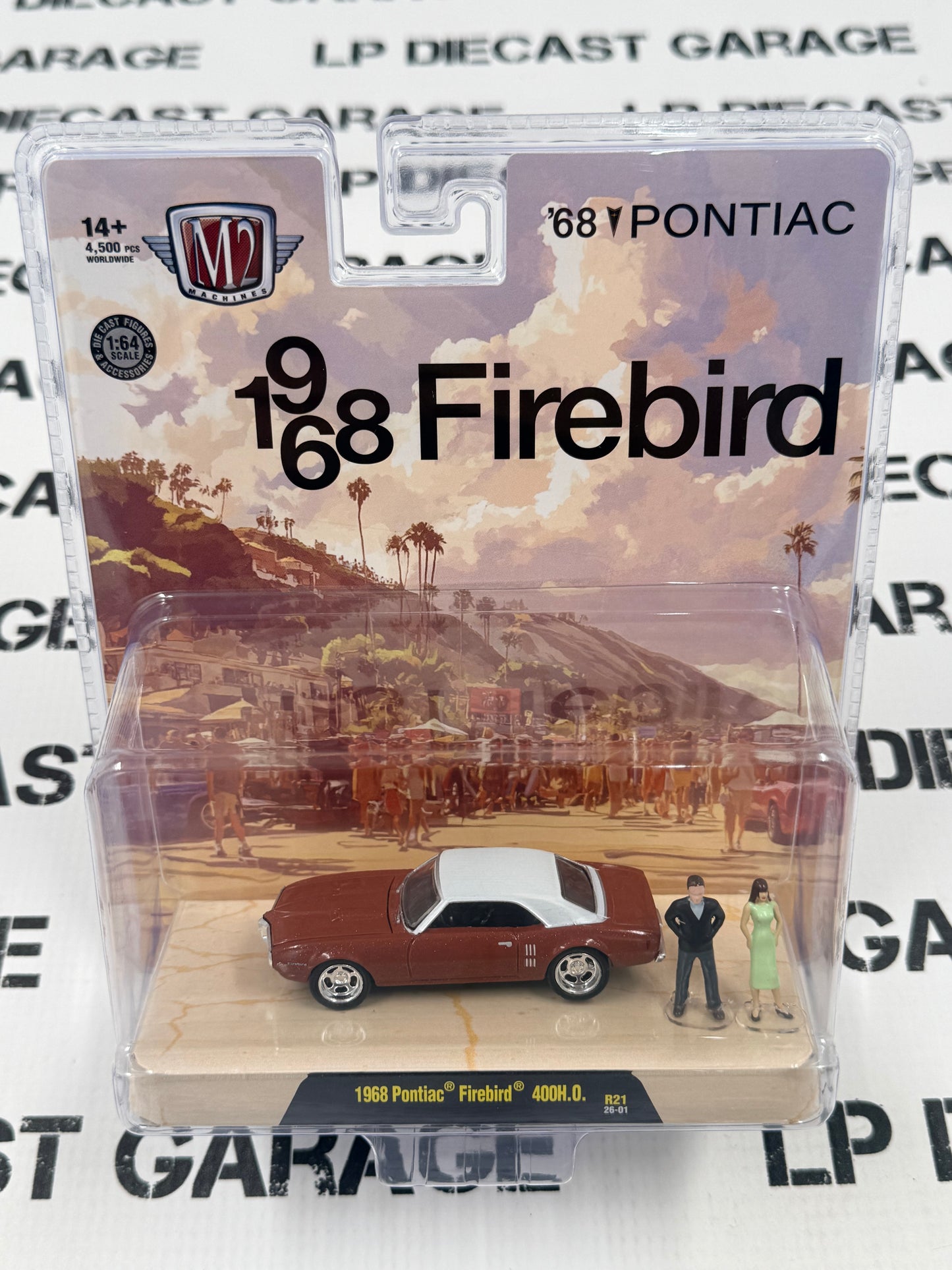 M2 1968 Pontiac Firebird Brown 1:64 Diecast Diorama
