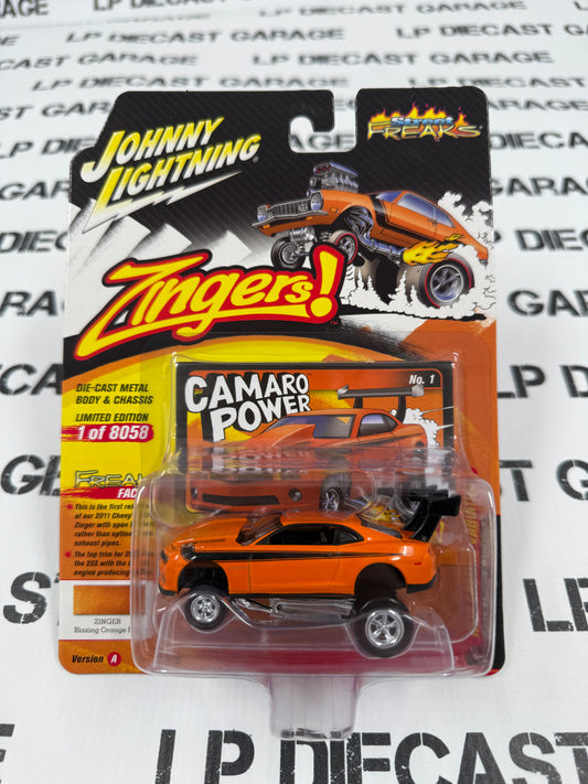 JOHNNY LIGHTNING 2011 Chevy Camaro Orange 1:64 Diecast Zingers