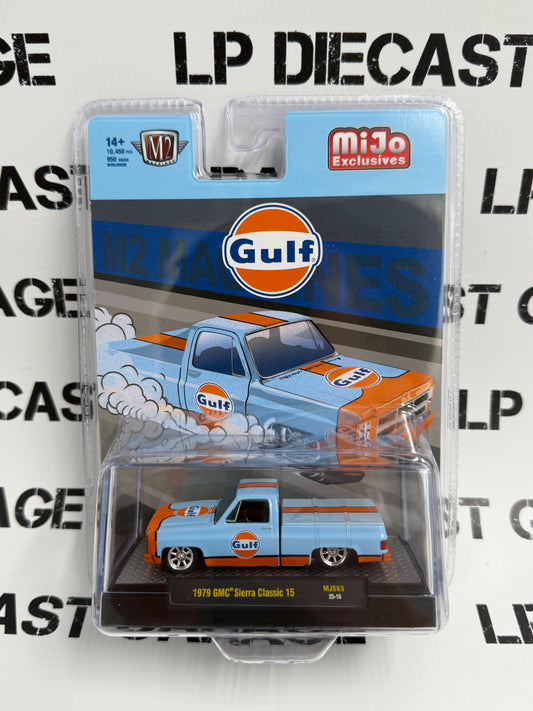 M2 1979 GMC Sierra Classic 15 Gulf 1:64 Diecast Mijo