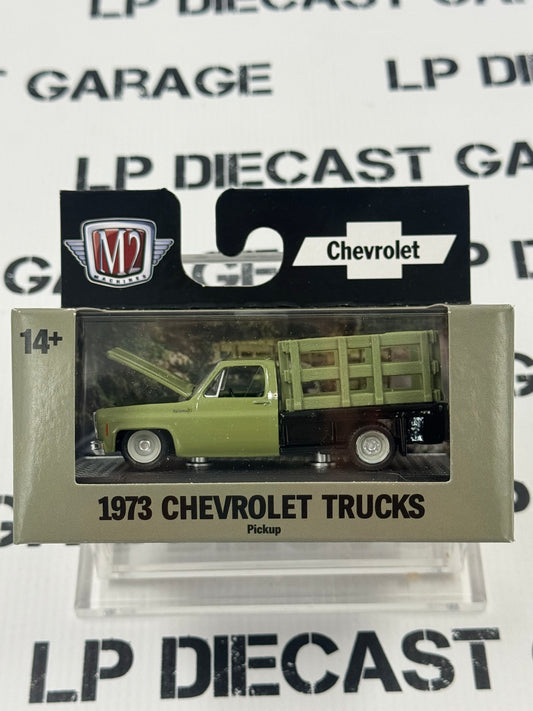 M2 1973 Chevrolet Cheyenne Super 10 Stakebed Green 1:64 Diecast