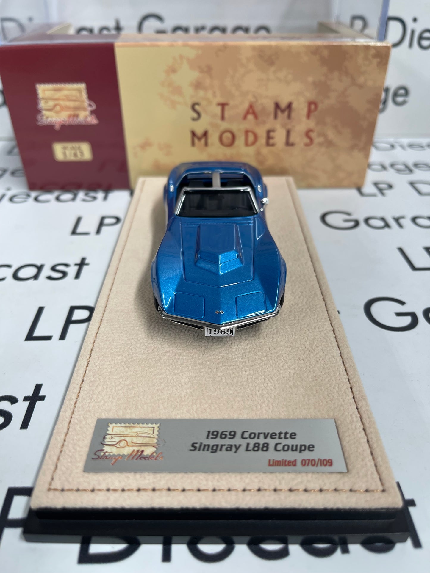 STAMP MODELS 1969 Chevrolet Corvette L88 Blue 1:43 Scale Resin Model