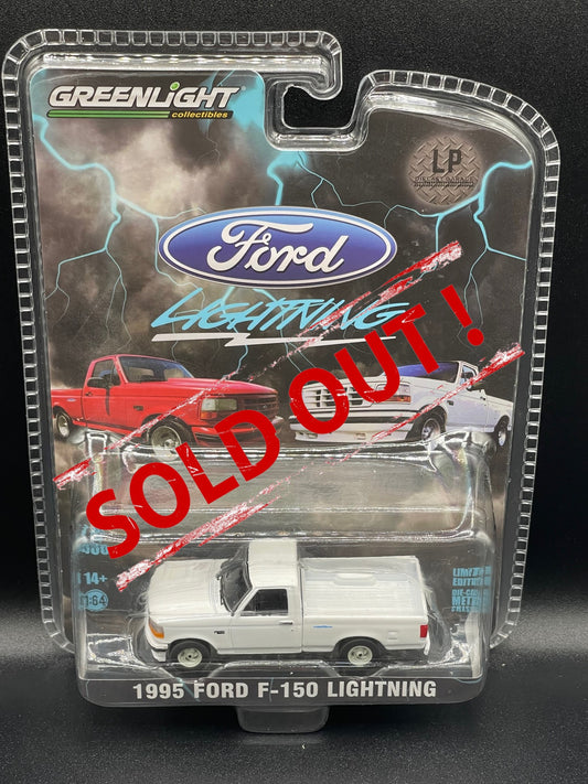 GREENLIGHT 1995 Ford F-150 Lightning Truck White LP Exclusive 1:64 Diecast Promo