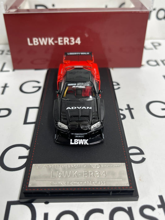 STREET WEAPON Nissan Skyline LBWK-ER34 Advan 1:64 Diecast Ghost Player