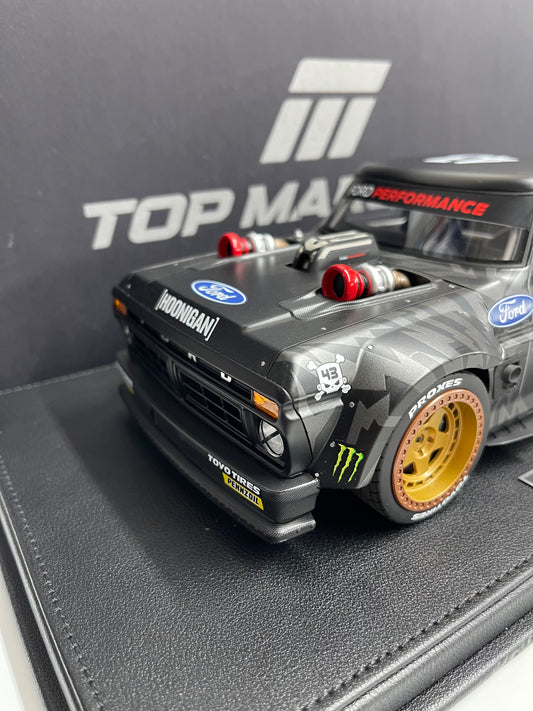 TOP MARQUES Ford F-150 Hoonitruck 1:18 Scale Resin Model Gold Rims