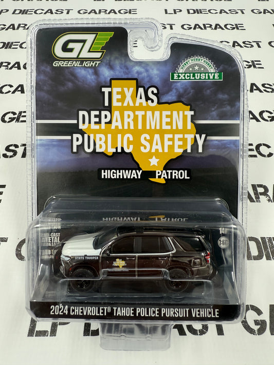 CHROME CHASE GREENLIGHT 2024 Chevrolet Tahoe Texas Dept. Public Safety 1:64 Diecast