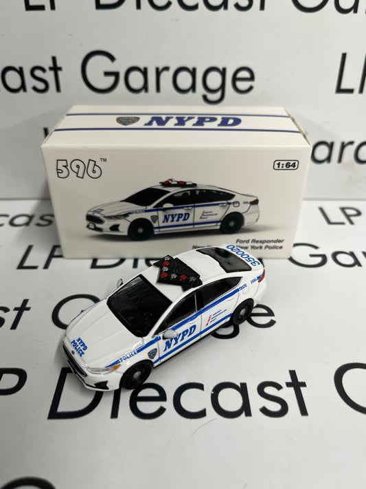 596 Model Ford Fusion Responder NYPD Police 1:64 Diecast