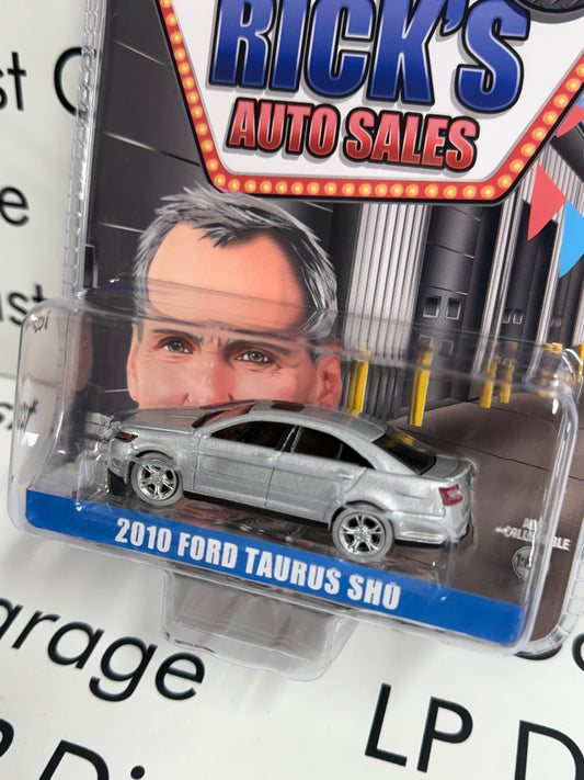 CHASE GREENLIGHT 2010 Ford Taurus SHO Silver LP Exclusive 1:64 Diecast Ricks Auto Sales