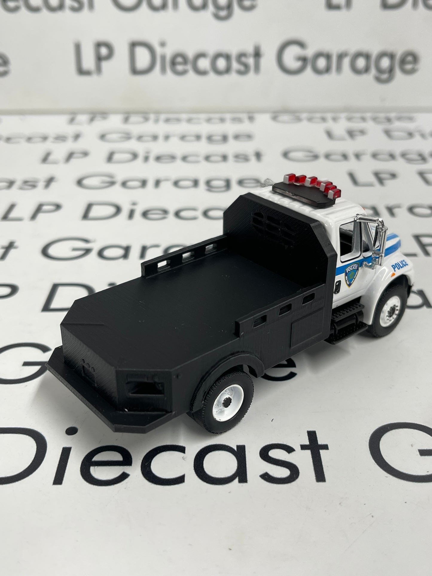 3D Printed Customs Black Flatbed Fits Greenlight International Durastar 1:64 Diecast Trucks
