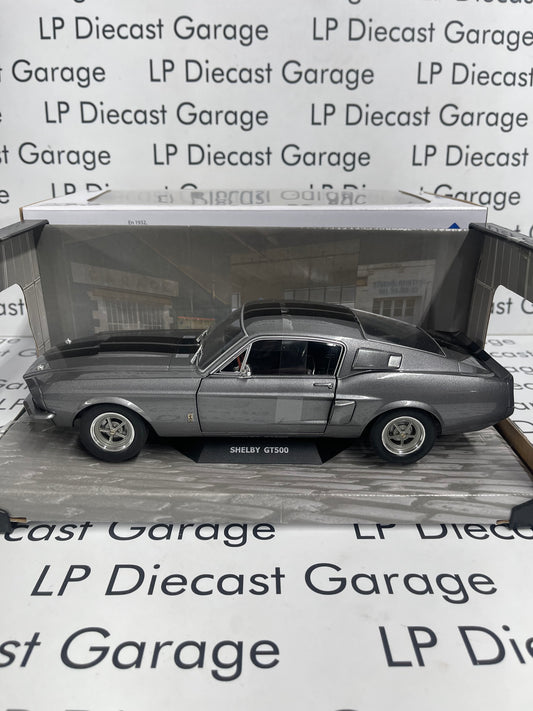 SOLIDO 1967 Ford Mustang Shelby GT500 Silver w/Black Stripes 1:18 Diecast