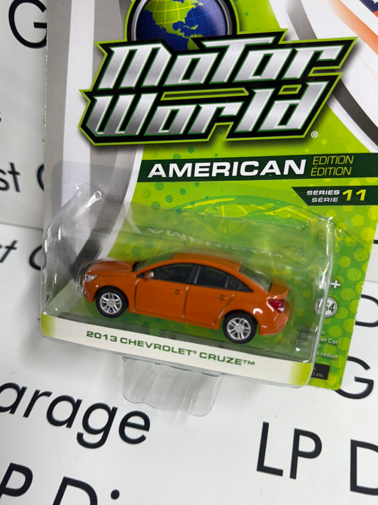 GREENLIGHT 2013 Chevrolet Cruze Orange Motor World 1:64 Diecast