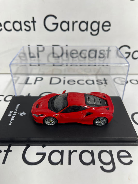 EDICOLA 2019 Ferrari F8 Tributo Red 1:64 Diecast w/ Display Case
