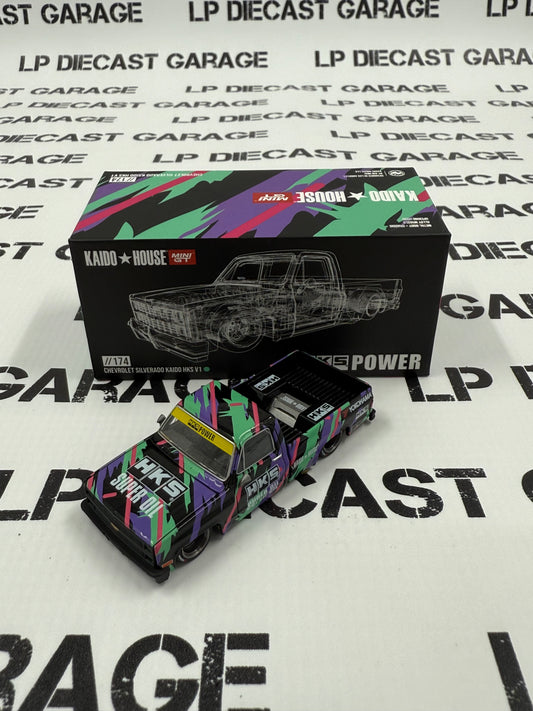 MINI GT KAIDO HOUSE Chevrolet Silverado Kaido HKS V1 1:64 Diecast