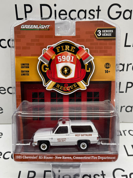 GREENLIGHT 1985 Chevrolet K5 Blazer New Haven, Connecticut Fire Department 1:64 Diecast