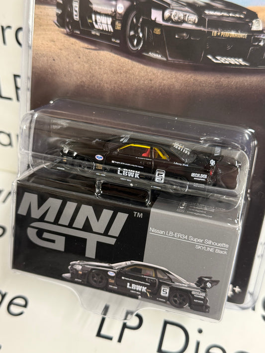 MINI GT Nissan Skyline LB-ER34 Super Silhouette Black LBWK 1:64 Diecast