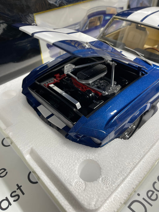 KK Scale 1967 Ford Mustang GT500 Shelby Blue 1:12 Diecast