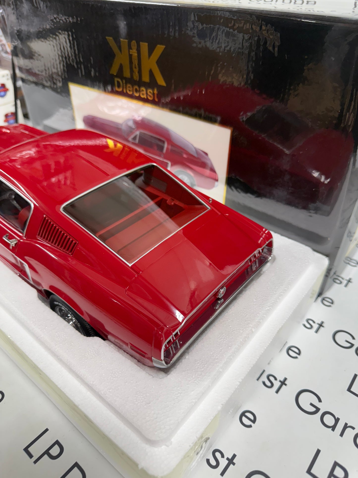 KK Scale 1968 Ford Mustang GT Red Fastback 1:12 Diecast