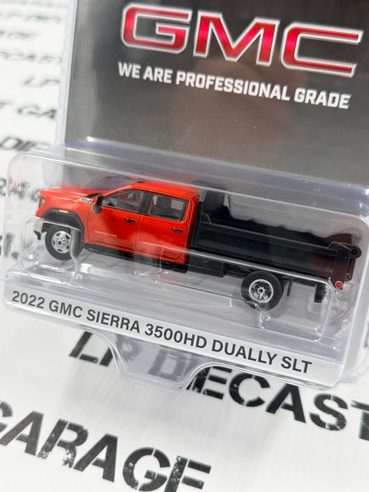 GREENLIGHT 2022 GMC Sierra 3500HD Dump Truck Red 1:64 Diecast Karson Exclusive