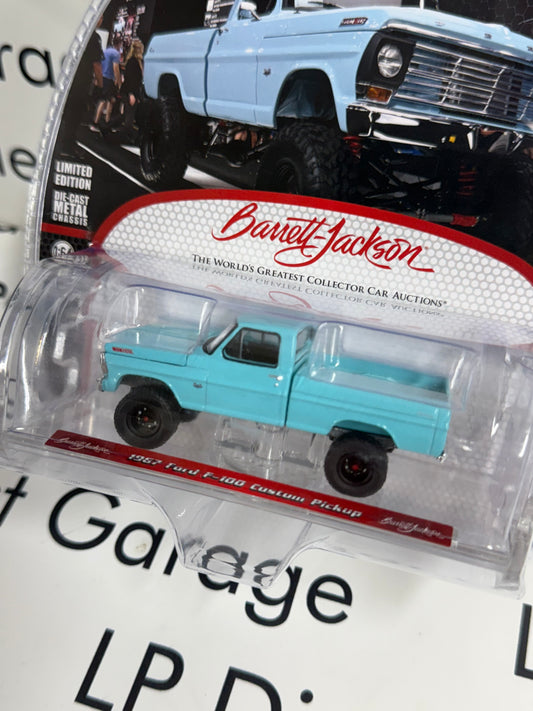 GREENLIGHT 1967 Ford F-100 Custom Blue 1:64 Diecast Barrett Jackson