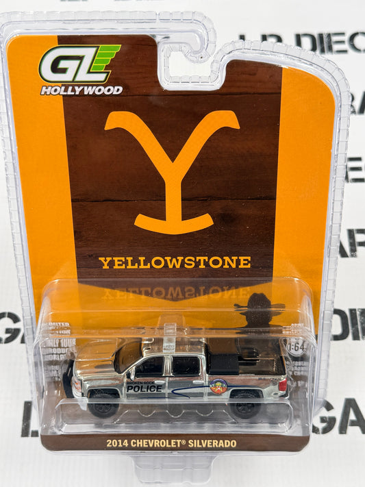 CHASE GREENLIGHT 2014 Chevrolet Silverado Broken Rock Police Yellowstone 1:64 Diecast Exclusive