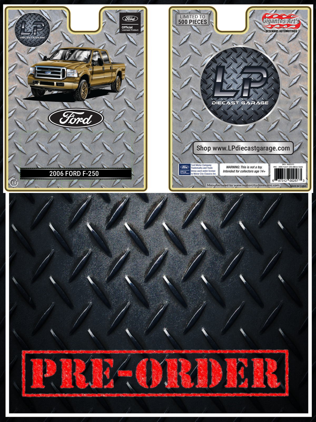 CHASE MCC 2006 Ford F-250 Gold Chrome Truck LP Exclusive 1:64 Diecast PRE-ORDER