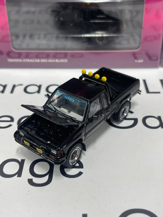GCD DiecastTalk Exclusive 1985 Toyota Hilux SR5 Xtracab Black Pickup Truck Back To The Future BTTF Marty Mcfly 1:64 Diecast